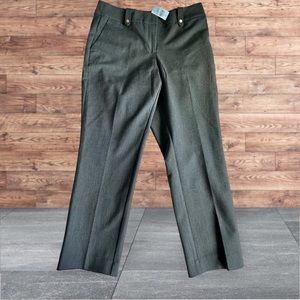 LOFT Pants - "Curvy Slim" Green with Brass details  - 8 Petite - NWT Never Worn